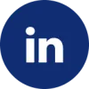 Иконка LinkedIn в синем круге