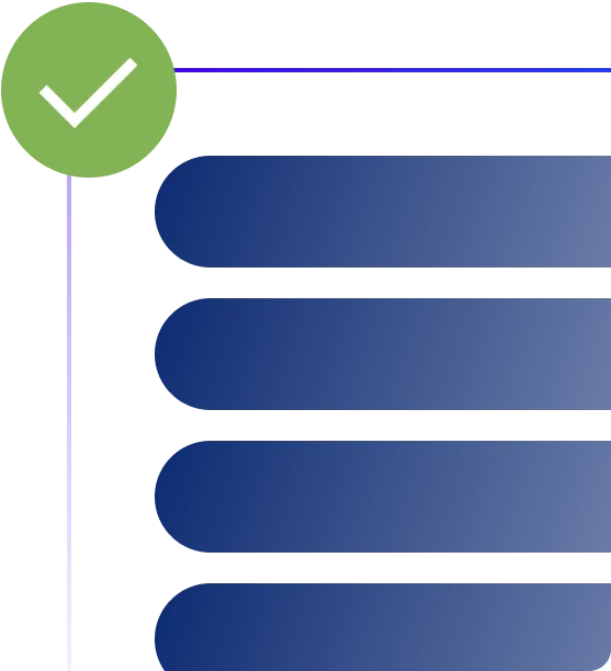 Иконка со списком и зелёной галочкой в круге